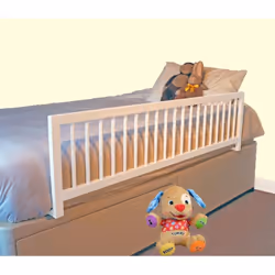 Safetots Extra Wide Wooden Bed Rail - White