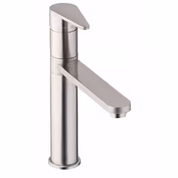 Abode Prime Single Lever in Brushed Nickel, Standard, Nickel, Joystick, Single, Brushed Nickel, 1/2"