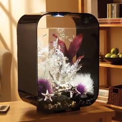 biOrb LIFE 15L Black Aquarium Fish Tank with Multi Colour LED Lighting and Heater Pack