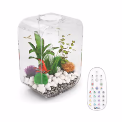 biOrb LIFE 15L Clear Aquarium Fish Tank with Multi Colour LED Lighting and Heater Pack