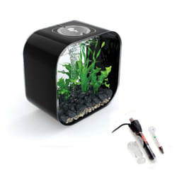 biOrb LIFE 30L Black Aquarium Fish Tank with Multi Colour LED Lighting and Heater Pack