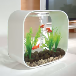 biOrb LIFE 30L White Aquarium Fish Tank with Multi Colour LED Lighting and Heater Pack