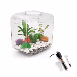 biOrb LIFE 30L Clear Aquarium Fish Tank with Multi Colour LED Lighting and Heater Pack