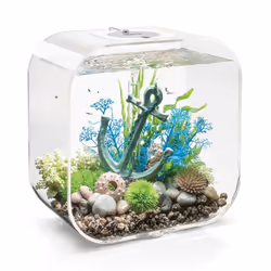 biOrb LIFE 30L Clear Aquarium Fish Tank with Multi Colour LED Lighting and Heater Pack