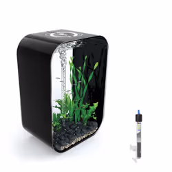 biOrb LIFE 60L Black Aquarium Fish Tank with Multi Colour LED Lighting and Heater Pack