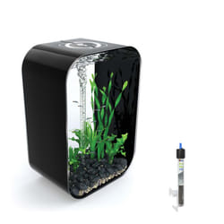 biOrb LIFE 60L Black Aquarium Fish Tank with Multi Colour LED Lighting and Heater Pack