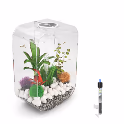 biOrb LIFE 60L Clear Aquarium Fish Tank with Multi Colour LED Lighting and Heater Pack