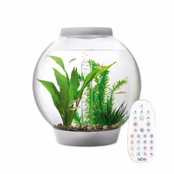 Baby biOrb 15L Aquarium in Silver with MCR LED Lighting and Heater Pack