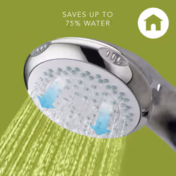 Showers Logic Shower Fittings Kit Chrome 4 Spray Showerhead & 1.25M Hose 2.1605.154