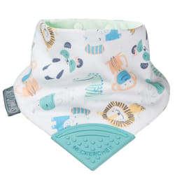 Baby Bibs with Teether | 2 months+ Teething Bibs, Toddler Bibs | Reversible Dribble Bib & Baby Teether | Multi-Award Winning Neckerchew (Cheeky
