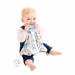 Soft Baby Comforter | 4 in 1 Comfortchew | Baby Teething Aid & Sensory Toy | Silicone Teething Section | Soothing + Comfortin ...