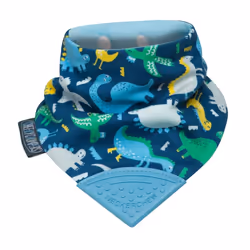 Cheeky Chompers 2-in-1 Baby Dribble Bib With Soft Silicone Teether  Reversible Bandana Style  Innovative Dimple Design Soothe ...