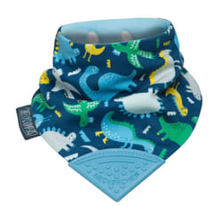 Cheeky Chompers 2-in-1 Baby Dribble Bib With Soft Silicone Teether  Reversible Bandana Style  Innovative Dimple Design Soothes Gums  3-Layer Absorbenc