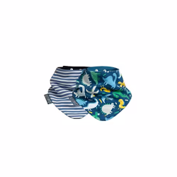 Printed Baby Bibs for Babies and Toddlers - Twin Pack - Bandana Neckerchief Style Dribble Bib - for Baby Boy and Girl - Necke ...