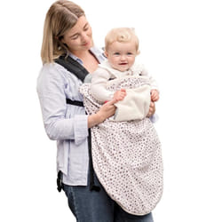 Baby Travel Blanket | Lightweight, Attaches to Pushchair, Pram, Baby Carrier, Car Seat | Soft & Cosy Fleece with Hand and Feet Pouches | Ideal for