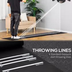 Homcom Professional Rubber Darts Dart Mat Pub Club Home 4 Throwing Distances