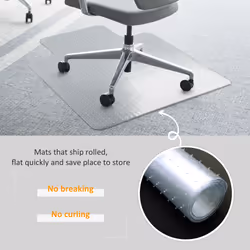 HOMCOM Office Carpet Protector Chair Mat Spike Non Slip Studs Frosted