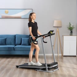 HOMCOM 1.25HP Motorised Electric Treadmill Running Machine Fitness Folding