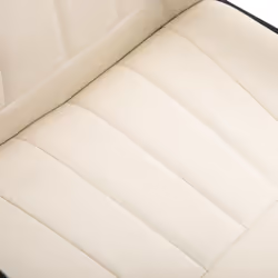 HOMCOM PU Leather Office Chair Swivel  Mid-Back Computer Desk Chair, Cream
