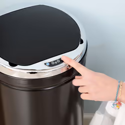 HOMCOM Automatic Hand Sensor Dustbin Kitchen Waste Bin Rubbish Can 50L Black - Additional view 6