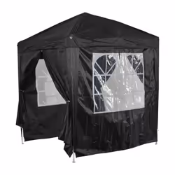 Outsunny Black 2m x 2m Pop-Up Gazebo | Heavy Duty Garden Marquee Tent
