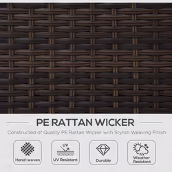 Garden Patio Rattan Wicker Furniture Single Cube Chair Sofa Outdoor Brown - Additional view 11
