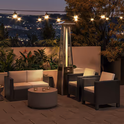 Garden Patio Rattan Wicker Furniture Single Cube Chair Sofa Outdoor Black - Additional view 7