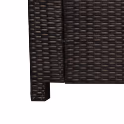 Outsunny Rattan Wicker 3-seater Sofa Chair Patio Furniture w/ Cushion Brown - Additional view 6