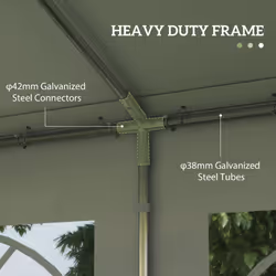 Outsunny 4m Gazebo Garden Marquee Canopy Party Carport Shelter Garage Tent White