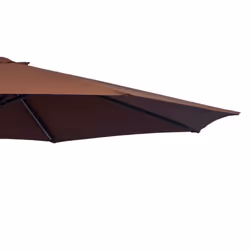 Outsunny 3(m) Garden Banana Parasol Cantilever Umbrella w/ Crank, Coffee