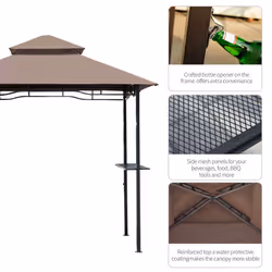 Outsunny Outdoor Double-tier BBQ Gazebo Shelter Grill Canopy Barbecue Tent - Additional view 7