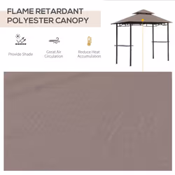 Outsunny Outdoor Double-tier BBQ Gazebo Shelter Grill Canopy Barbecue Tent - Additional view 8