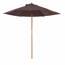 Outsunny 2.5m Wood Garden Parasol Sun Shade Patio Outdoor Wooden Umbrella Canopy - Additional view 8