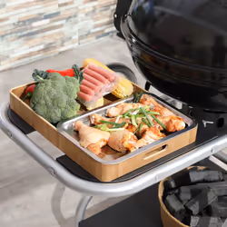 Outsunny Garden Charcoal Barbecue Grill Trolley BBQ Patio Heating w/ Wheels - Additional view 6