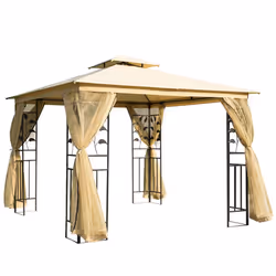 Outsunny 3 x 3(m) Patio Garden Metal Gazebo Marquee Tent Canopy Shelter Pavilion - Additional view 8