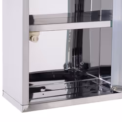 HOMCOM Wall Mounted Medicine Cabinet First Aid Box Glass Door Lockable