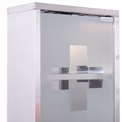 HOMCOM Wall Mounted Medicine Cabinet First Aid Box Glass Door Lockable - Additional view 6