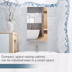 HOMCOM Wall Mounted Bathroom Mirror Glass Storage Cabinet Cupboard - Additional view 7