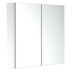 HOMCOM Bathroom Cabinet W/ Double Door Wall Mounted Mirror