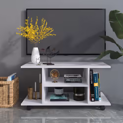 HOMCOM Modern TV Stand Entertainment Center Storage Console Cabinet