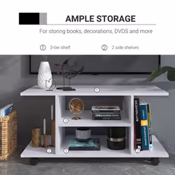HOMCOM Modern TV Stand Entertainment Center Storage Console Cabinet