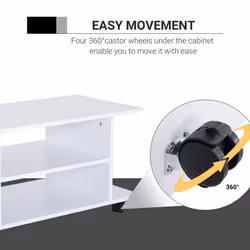 HOMCOM Modern TV Stand Entertainment Center Storage Console Cabinet - Additional view 5