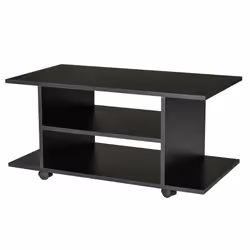 HOMCOM Modern TV Cabinet Stand Storage Shelves Table Mobile Bedroom