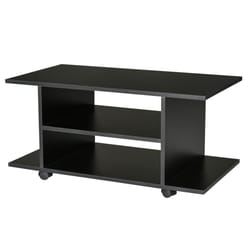 HOMCOM Modern TV Cabinet Stand Storage Shelves Table Mobile Bedroom