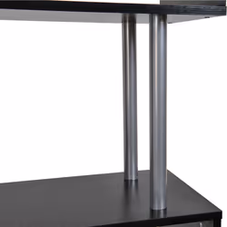 Homcom 4-Tier S-Shaped Bookcase | Black Room Divider Shelves - Additional view 4