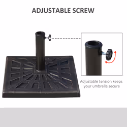 15KG Outsunny Garden Patterned Umbrella Stand Holder Parasol Base Stand 15kg