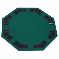 HOMCOM 1.2m/48 Inches Foldable Poker Table Top 8 Players Blackjack Chip Trays - Additional view 8