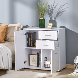 HOMCOM Cabinet Sideboard Cupboard Buffet Solo High Gloss Front Face Door Drawer