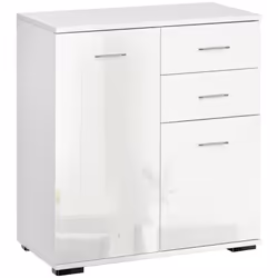 HOMCOM Cabinet Sideboard Cupboard Buffet Solo High Gloss Front Face Door Drawer - Additional view 8