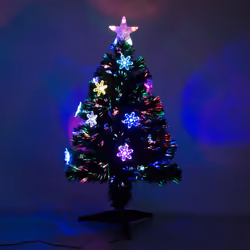 Homcom 3ft Fibre Optic Artificial Christmas Tree With Snowflake Lights - Additional view 4